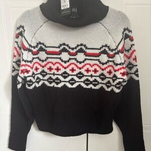 Forever 21 Black, red and white Fair Isle Sweater Size Medium
